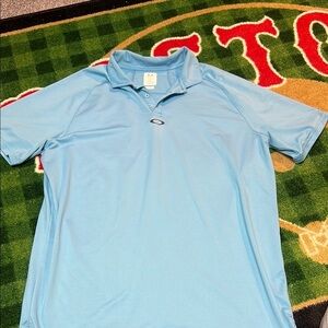 Oakley Men's XL Shirt Blue Hydrolix Polo Golf Performance